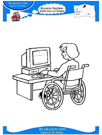 Çocuklar İçin Engelliler Haftası Boyama Sayfaları 